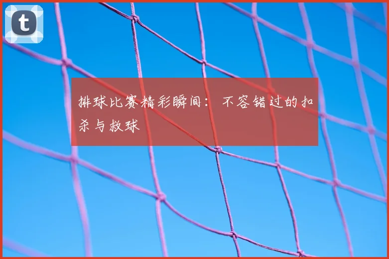 排球比赛精彩瞬间：不容错过的扣杀与救球